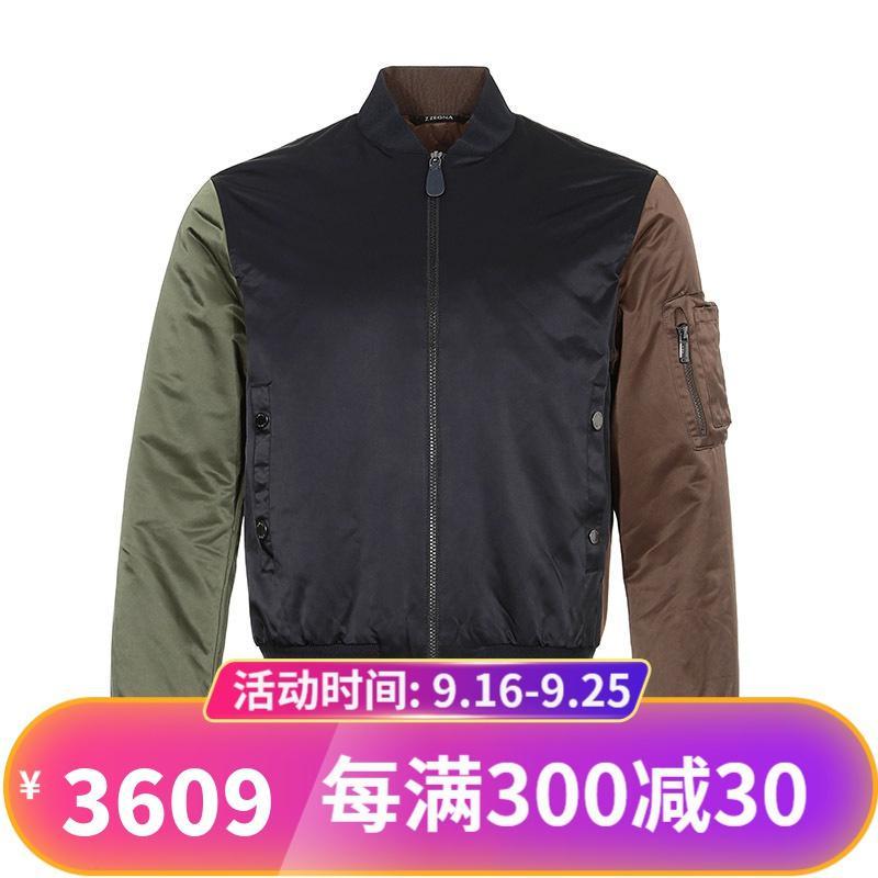 Z Zegna 杰尼亚 奢侈品 男士混纺薄棉棒球夹克外套 VT011 ZZ041 100-蒂尔加滕色配蓝色 S