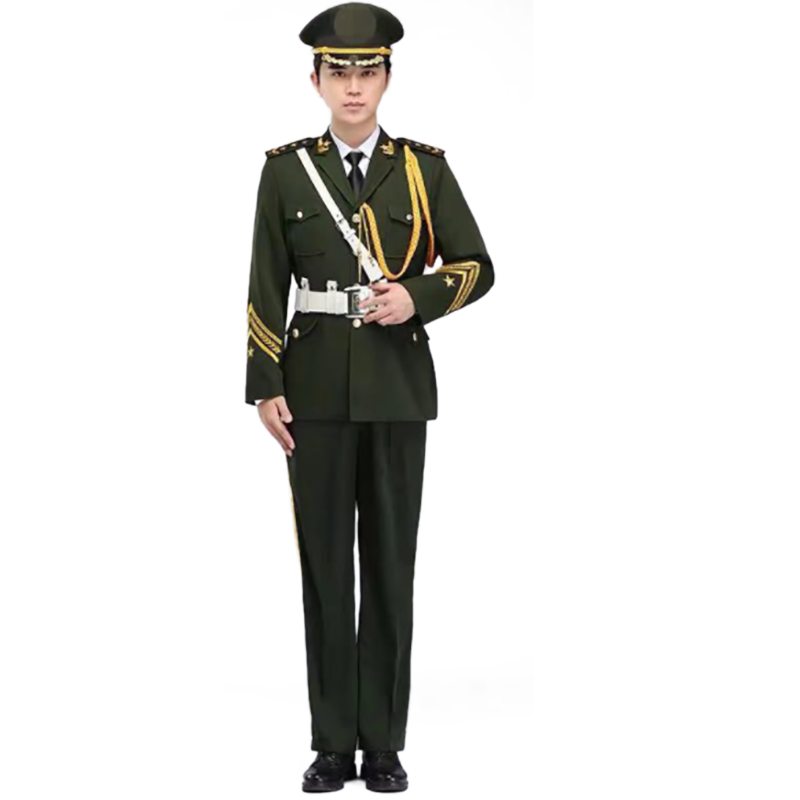 军装礼服三军仪仗队国旗班升旗手军乐队演出服装学生制服套装（女170/ 男175）