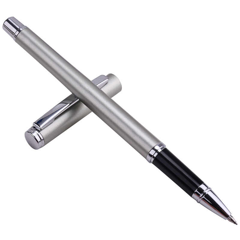 【精选】得力（deli）S82 商务金属签字笔/中性笔/水笔 0.5mm 深灰色 12支/盒 深灰色