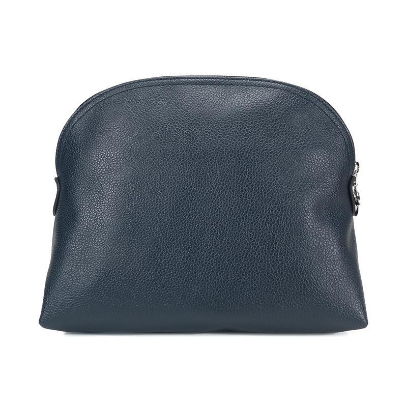 Longchamp 珑骧 女士Le Foulonné系列牛皮手拿包洗漱包化妆包 1047 021 556-海军蓝