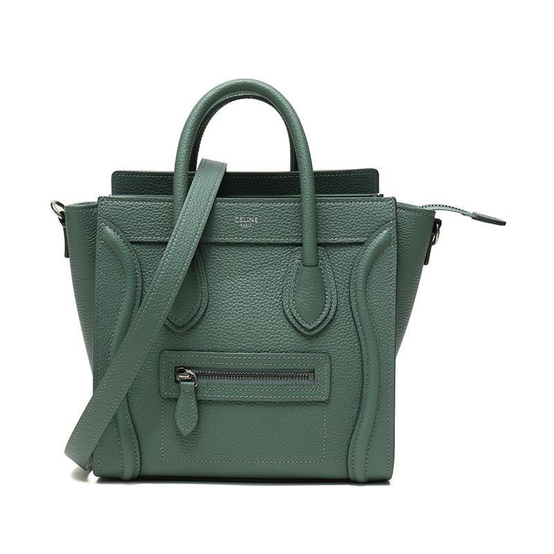 CELINE 赛琳 女士牛皮LUGGAGE NANO手提单肩斜挎包 189243DRU 29CN-青瓷色