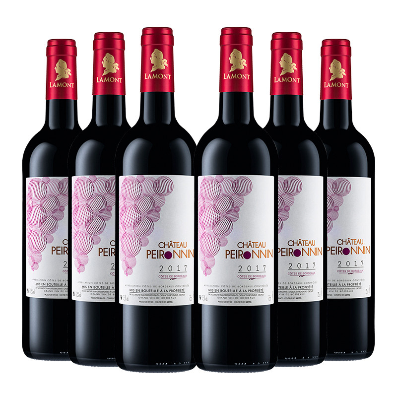 【拉蒙自营旗舰店】拉蒙 宝蓝亭酒庄 干红葡萄酒整箱装750ml*6 法国波尔多原瓶进口AOC级