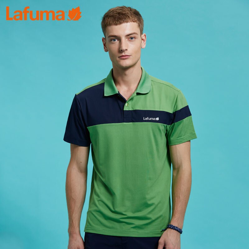 乐飞叶（LAFUMA）运动户外男士旅行弹力快干翻领POLO短袖T恤LMTS8BS23 185/108A（54） LMTS8BS23E2/浅绿色（男）