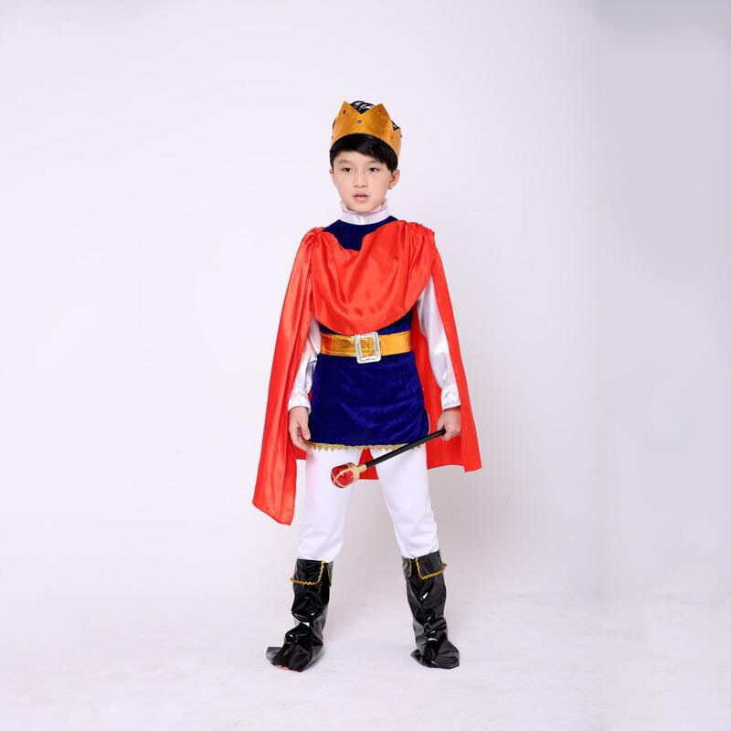 迪鲁奥（DILUAO)万圣节儿童服装男童王子衣服国王套装角色扮演cos服装男演出服 王子身高160cm XL 王子身高120cm 默认尺寸