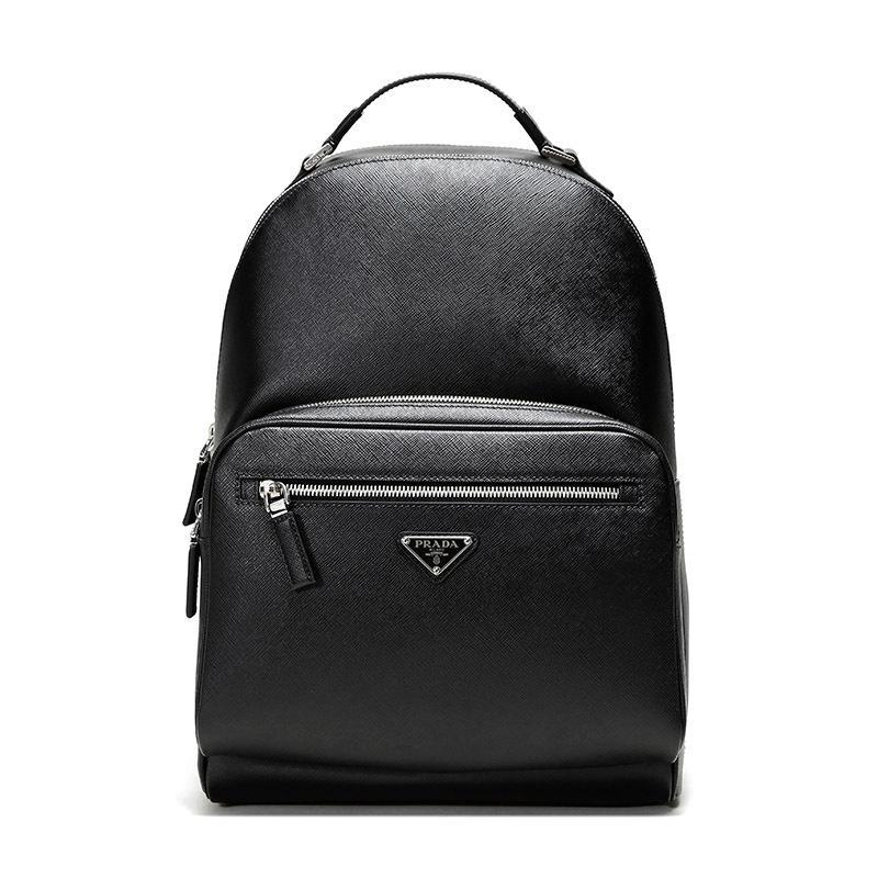 PRADA 普拉达 男士黑色皮革双肩包 2VZ032 9Z2 V OOO F0002.V.OOO-黑色
