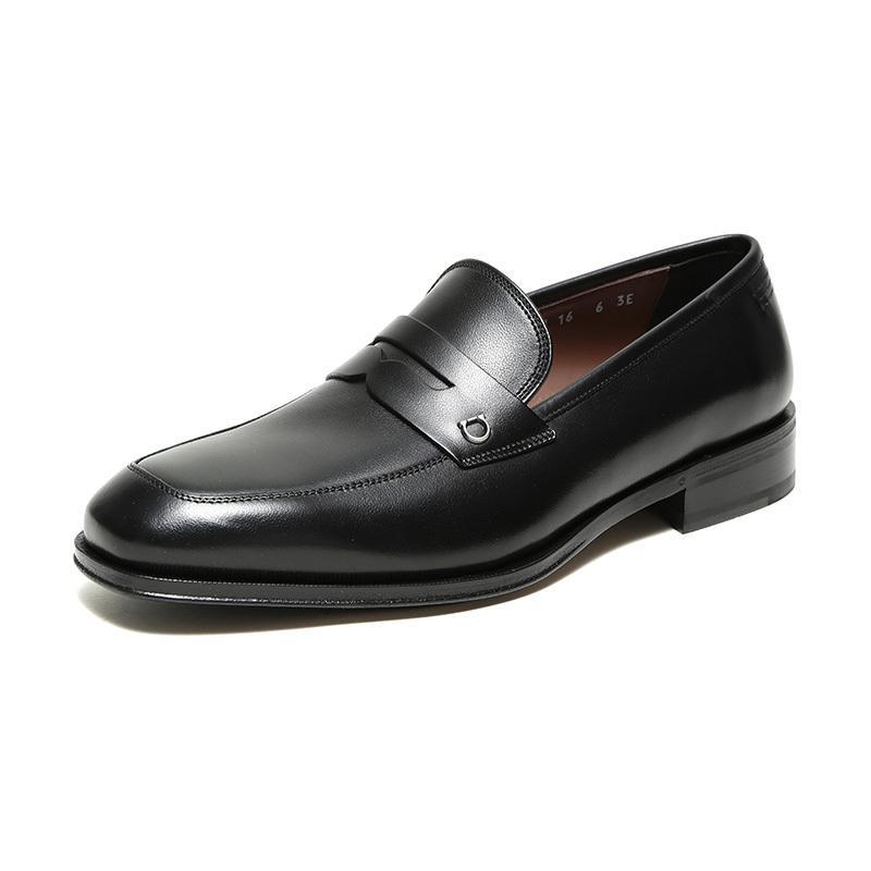 Salvatore Ferragamo 菲拉格慕 男士TITO系列牛皮皮鞋 0713598 EEE 黑色 7.5