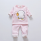 迪鲁奥（DILUAO)三岁女宝宝保暖内衣1岁3加绒加厚0女婴儿童秋衣秋裤套装纯棉外穿2 106小羊加绒加厚(粉色) 100cm/建议4周岁