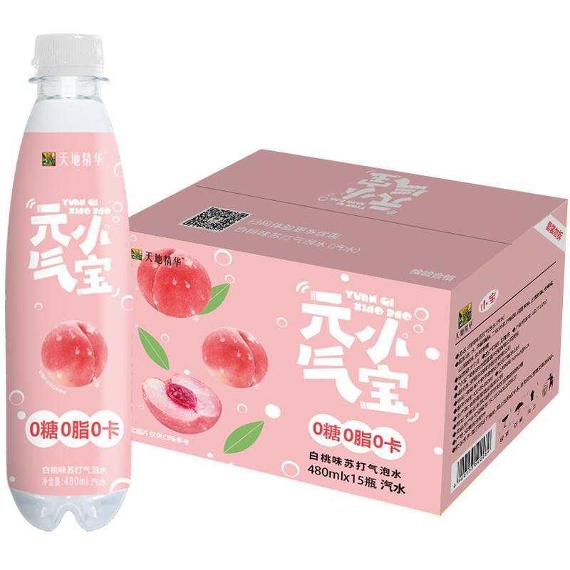 天地精华元气小宝白桃味苏打气泡水480ml*15瓶