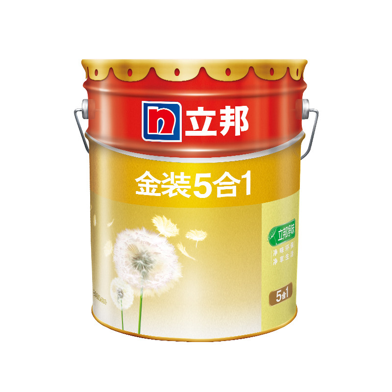 立邦漆 金装净味五合一乳胶漆 内墙面漆水漆油漆涂料 18L