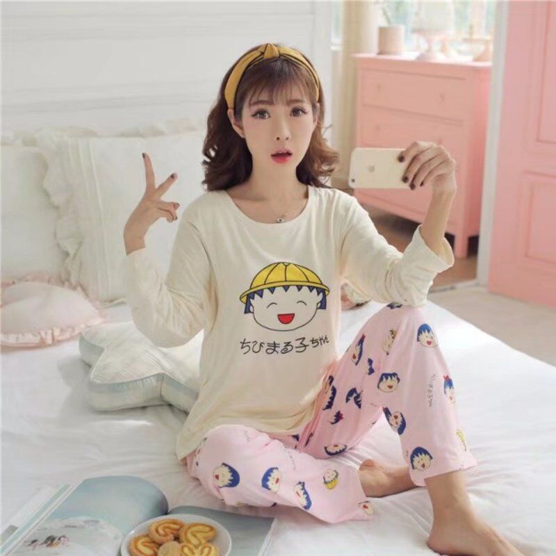 迪鲁奥（DILUAO)大码月子服孕妇睡衣棉布200斤加肥加大春秋季产后哺乳期夏天薄款 粉裤戴帽小丸子 L