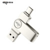 【精选】爱国者（aigo）128GB USB3.1 手机U盘 U356炫酷高速款 银色 双接口手机电脑用 Type-C