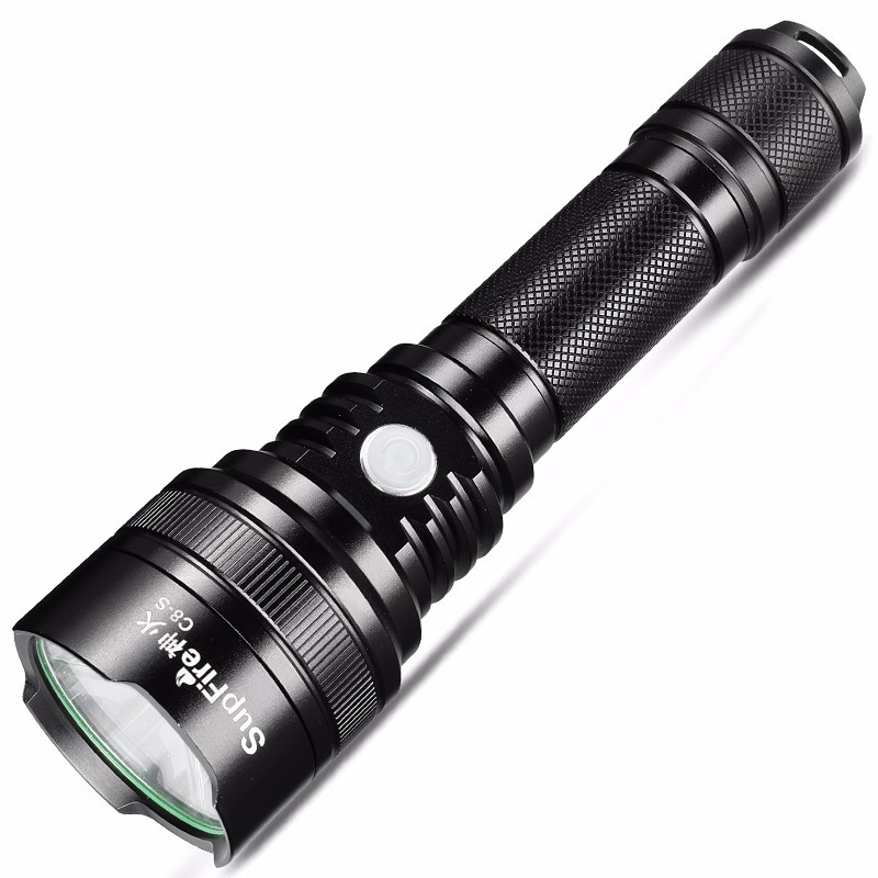 SupFire神火C8-S强光手电筒中间开关USB直充10瓦大功率LED远射户外灯 C8-S手电+1节3350毫安电池+USB充电线