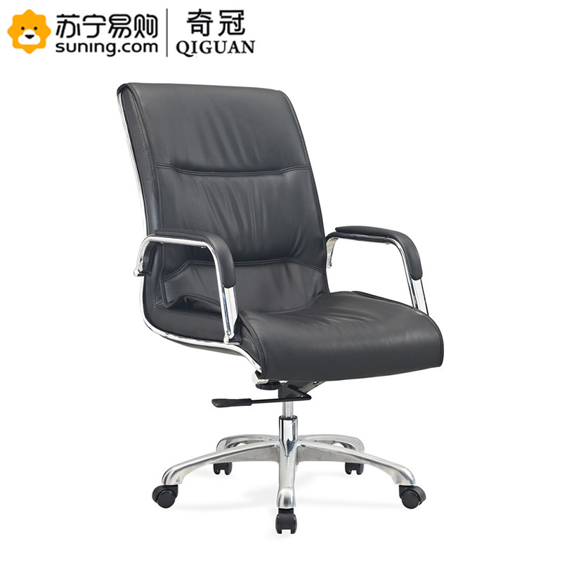 奇冠(QIGUAN) 办公椅 西皮 QGFG-246B 常规（J） 黑色