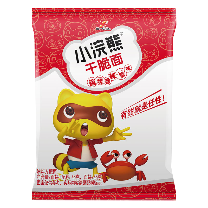 统一 小浣熊 销魂香辣蟹味 干脆面 30包 整箱装