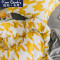 皮尔卡丹(Pierre Cardin)家纺 双面舒暖绒四件套加厚水晶珊瑚绒保暖法兰绒床上用品床单被套 适用2.0m床-被套2.2*2.4m 亮黄千鸟格