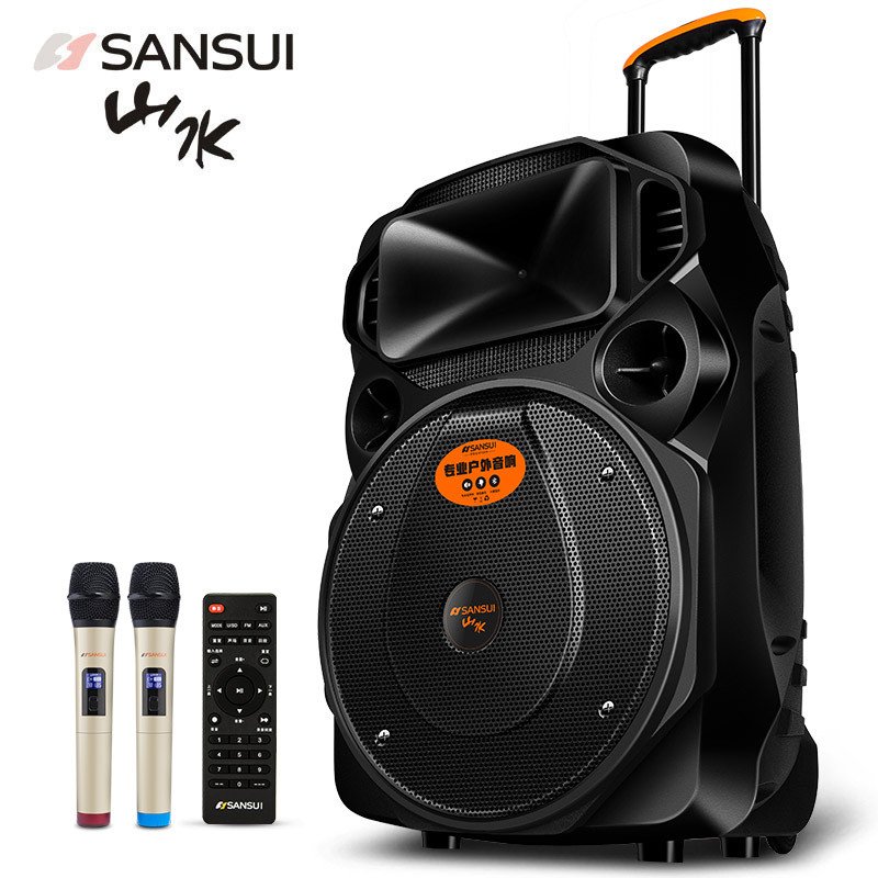 山水（SANSUI） A15-66 15英寸广场舞音响 便携式户外音响大功率移动蓝牙户外舞台音响音箱 旗舰版