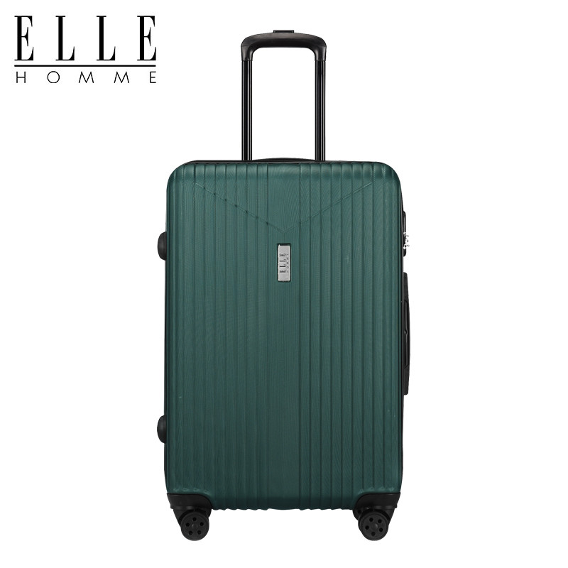ELLE HOMME2019年新款防刮耐磨拉杆箱静音万向轮旅行箱20寸 翡翠绿 20寸