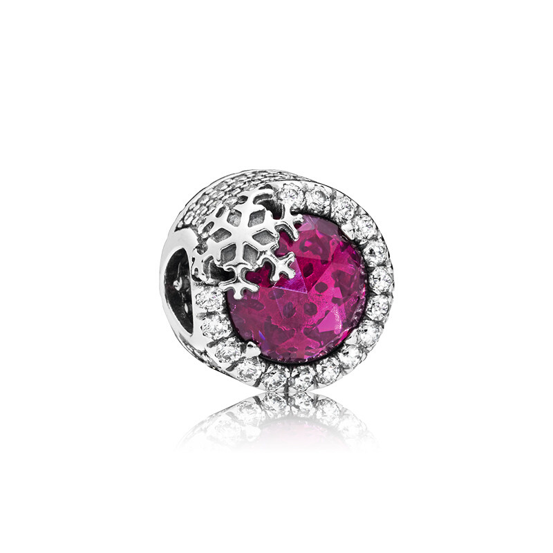 PANDORA 潘多拉 红色耀目雪花串饰 797555NCC 红色