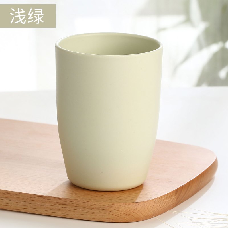 漱口杯 刷牙 杯洗漱杯 便携套装儿童水杯子简约家用情侣牙缸杯 浅绿2个