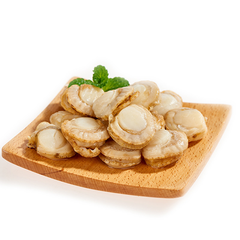 福字号 大连冷冻虾夷裙边扇贝肉 去内脏 248g 35-50粒 火锅食材高清