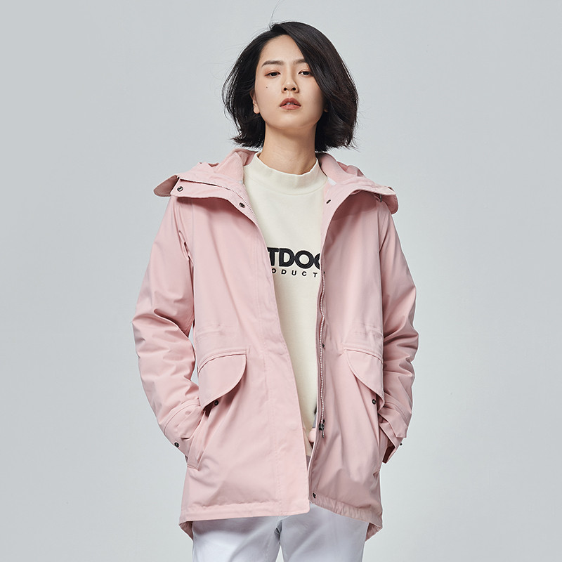（OUTDOORPRODUCTS）运动户外秋冬女式防风外套情侣三合一冲锋衣OFCF194_1 L OFCF1942002-2/樱花粉（女）