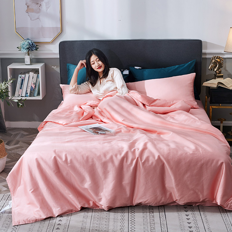 唛乐斯Mallas 纯色简约高支全棉桑蚕丝榨蚕丝被 蚕丝夏被蚕丝冬被标准2米加大2.2米被芯 2.2*2.4m6.5斤 粉玉色（100%中短桑蚕丝）