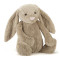 Jellycat BASS6B 经典害羞系列 兔子 柔软毛绒玩具公仔 小号 18cm 18cm 淡紫色