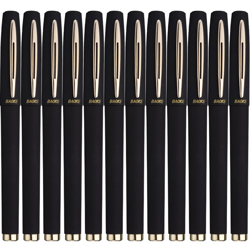 齐心 宝克PC1848签字笔1.0mm 12支/盒 JC 黑色