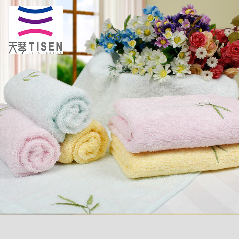 天琴 竹纤维素色浴品套装TQ-Y85 浴巾136*65cm*1 毛巾33*70cm*2 单套装 天蓝色