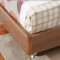 北欧板式实木床高箱储物床卧室家具双人床套装组合A008 1.8米框架床+床头柜*2+床垫+梳妆台组合+四门衣柜