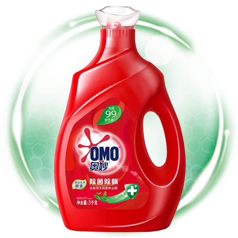 奥妙3kg 除菌除螨洗衣液去除J四大细菌和虫螨