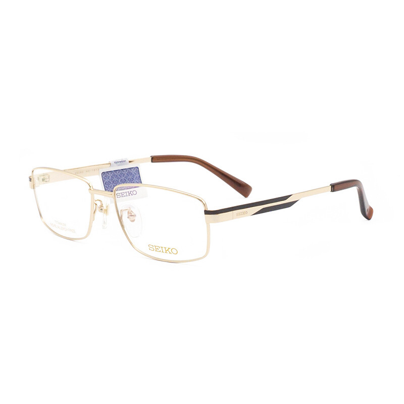 SEIKO精工 眼镜框男款全框钛材质商务眼镜架近视配镜光学镜架HC1012 57mm 159金色