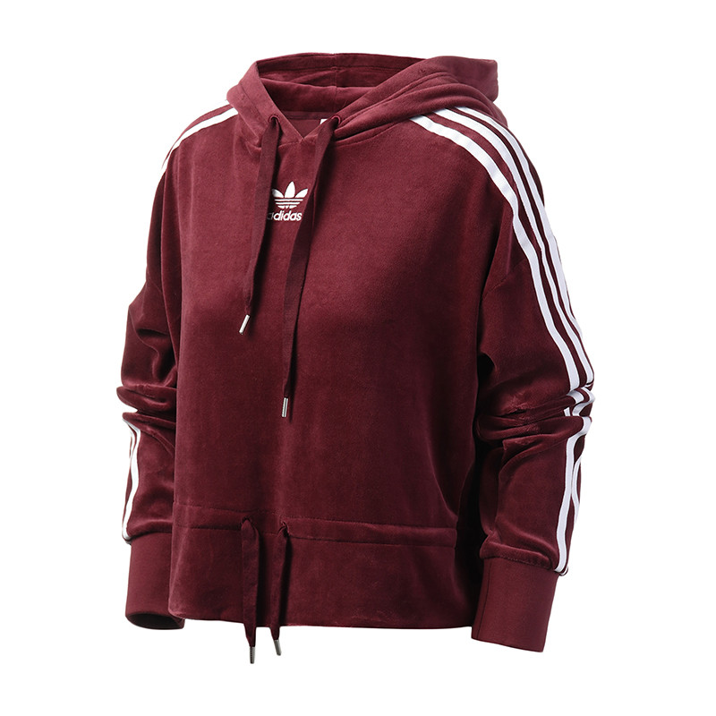 adidas阿迪达斯三叶草女装2019新款运动服休闲连帽卫衣FN2793 38 FN2793酱紫
