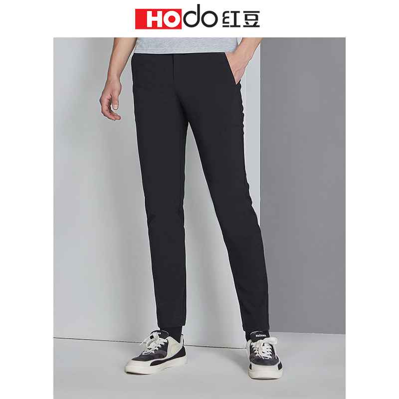 HODO红豆男装 男士卫裤 秋季时尚简约松紧抽绳微垮弹力休闲裤运动卫裤男