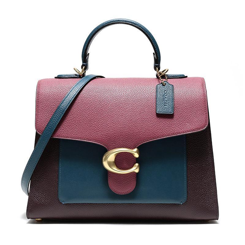 COACH 蔻驰 TABBY女士系列抛光鹅卵石皮革手提单肩斜挎包 78343 B4P1O-复古浅紫色拼色