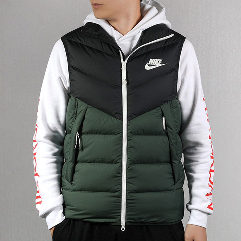 NIKE耐克2018冬季新款运动服休闲保暖防风立领无袖棉服背心马甲外套 928860-045鸭绒 S