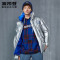 波司登男士立领羽绒服冬季时尚运动潮外套漫威系列新款 190/104A 闪光银8221