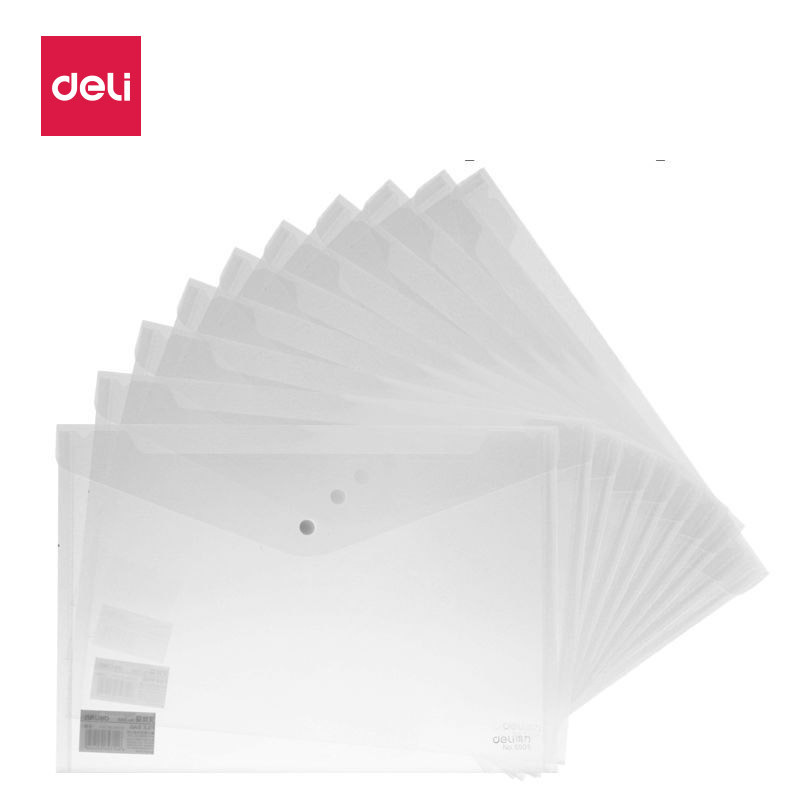 得力(deli)5505文件袋(透明)(10个/包)