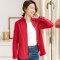 恒源祥磨毛长袖衬衫女秋冬工作服职业OL牛津纺衬衣2019新款正装_1 180/100A 枣红色