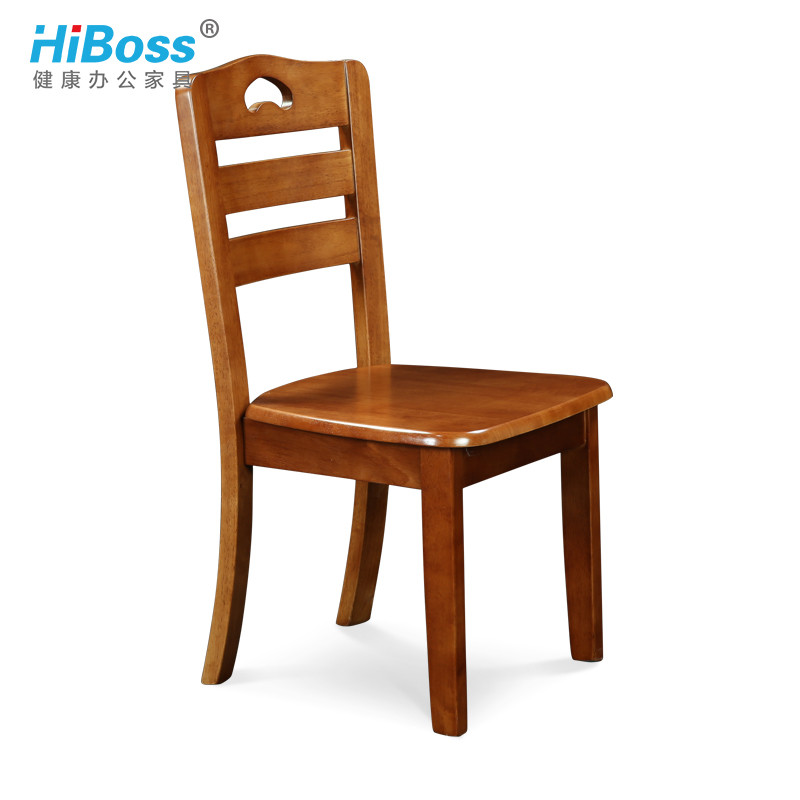 HiBoss餐椅实木椅子家用现代简约餐厅靠背凳子酒店饭店餐桌椅子
