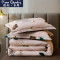 皮尔卡丹(Pierre Cardin)家纺 全棉活性磨毛四件套床单秋冬保暖纯棉磨毛被套2.0米床上用品1.8m套件 适用2.0m床-被套2.2*2.4m 卡帝乐