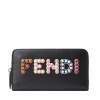 FENDI/芬迪 女钱包拼色铆钉字母长款拉链钱夹 8M0299