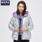 雅鹿男装冬季新品首发时尚连帽短款女士羽绒服保暖休闲外套WA61U0174 2134(银色) 170