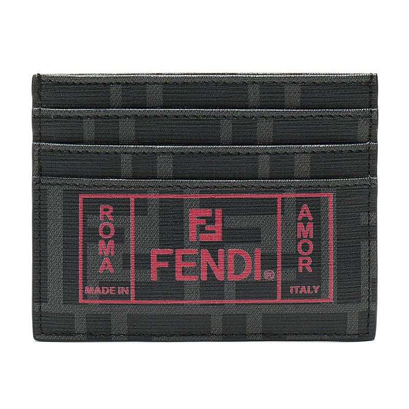 FENDI 芬迪 男款PU卡包卡夹 7M0164 A7SB F0P0N-黑色FF图案