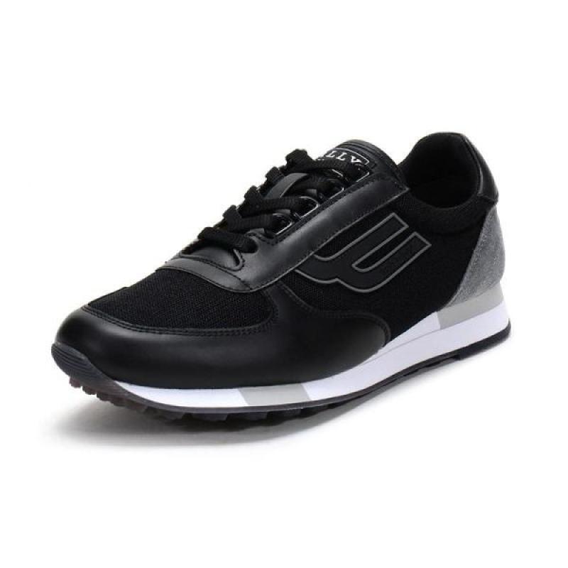 BALLY 巴利 男士织物配皮系带运动鞋 GAVINO T M 00-黑色 7.5