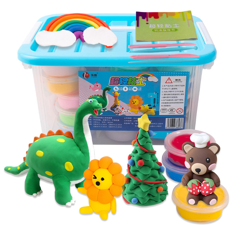 乐缔系列 乐缔儿童玩具超轻粘土36色手工彩泥粘土橡皮泥黏土太空泥手工diy玩具收纳盒装男女小孩宝宝生日礼物图片 高清实拍图 苏宁易购