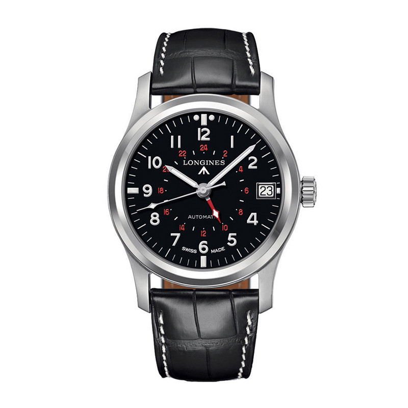 浪琴(Longines)瑞士品牌名表经典系列机械男表商务运动黑盘黑带L2.831.4.53.2自动机械表男士手表 黑盘黑带