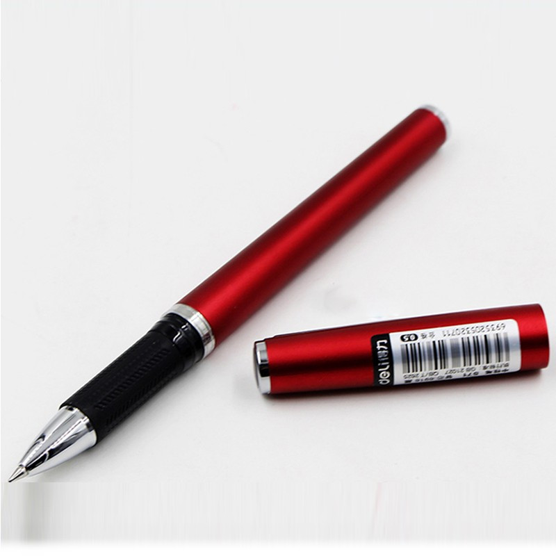 得力（deli） S71 签字笔0.5mm 时尚商务礼品水笔 粗杆办公中性笔水性笔