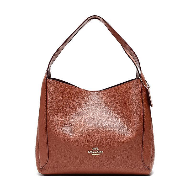 COACH 蔻驰 奢侈品 女款Hadley Hobo系列皮革手提单肩包 73549 GDO5K-棕色