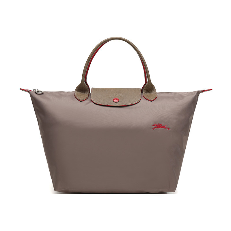 Longchamp 珑骧 LE PLIAGE女士系列织物中号短柄可折叠手提包 1623 619 P18-棕色